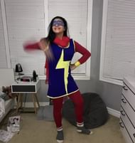 Iman Vellani as Ms. Marvel on a Halloween (Image via Twitter/@ImanVellaniEn)